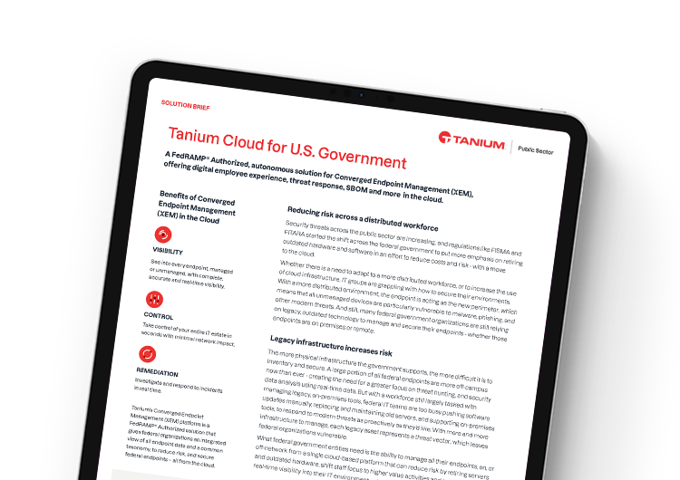 Mobile featured image: Tanium Cloud for US Government